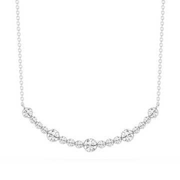 1 ctw Round Lab Grown Diamond Bezel Smile Necklace - 16 to 18 Inches