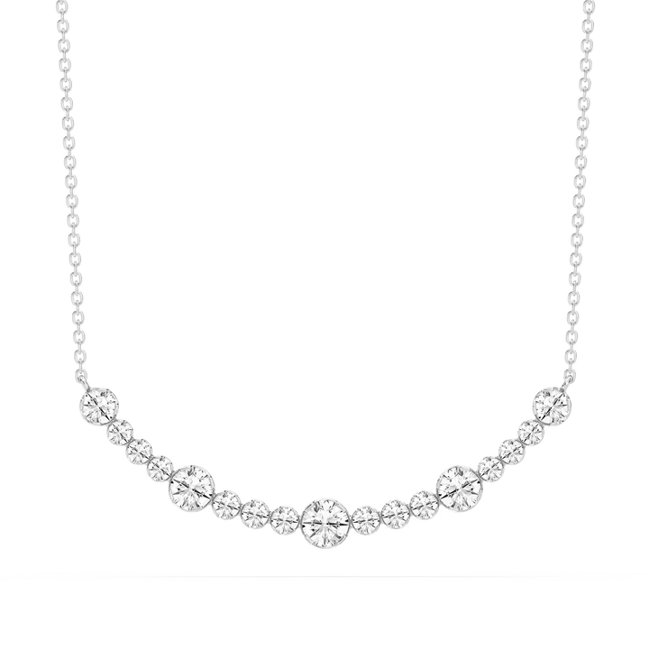 1 ctw Round Lab Grown Diamond Bezel Smile Necklace - 16 to 18 Inches