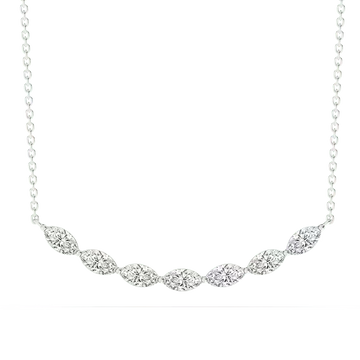 1 ctw Marquise Lab Grown Diamond East West Necklace - 16 to 18 Inches