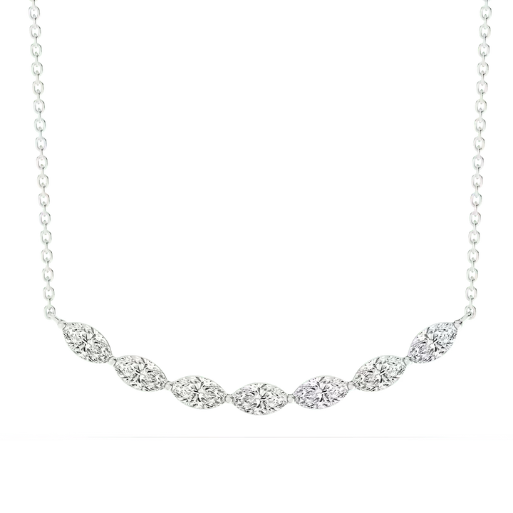 1 ctw Marquise Lab Grown Diamond East West Necklace - 16 to 18 Inches
