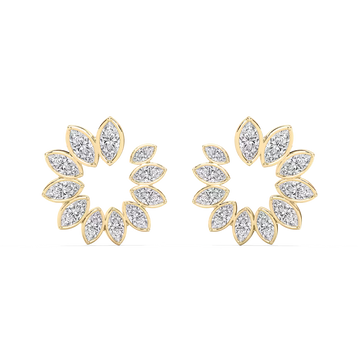 2 ²⁄₃ ctw Marquise Lab Grown Diamond Front to Back Hoop Earrings