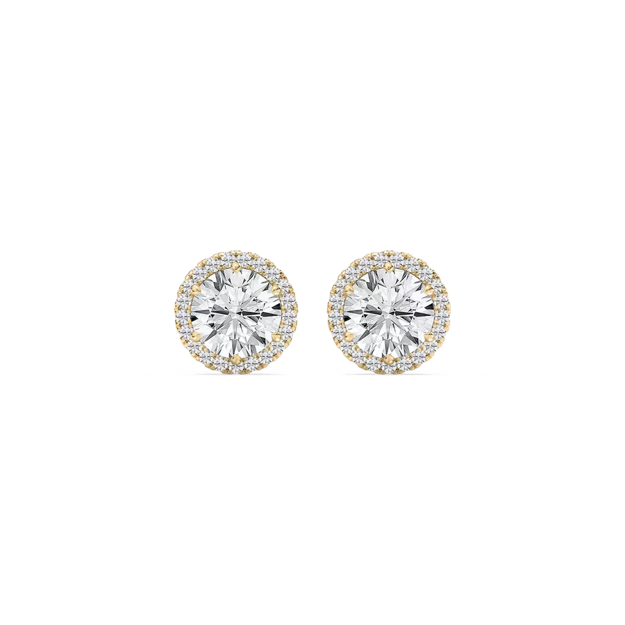 2 ⅓ ctw Round Lab Grown Diamond Halo Stud Earrings
