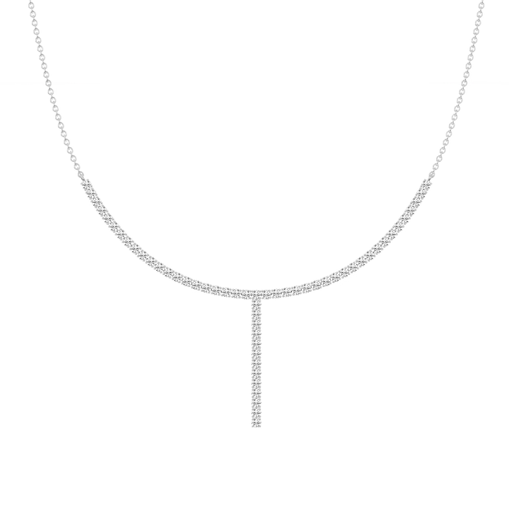 3 ¼ ctw Round Lab Grown Diamond Half Tennis Necklace - 18 Inches