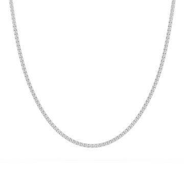 5 ctw Round Lab Grown Diamond Classic Box Tennis Necklace – 14 1/2 inches