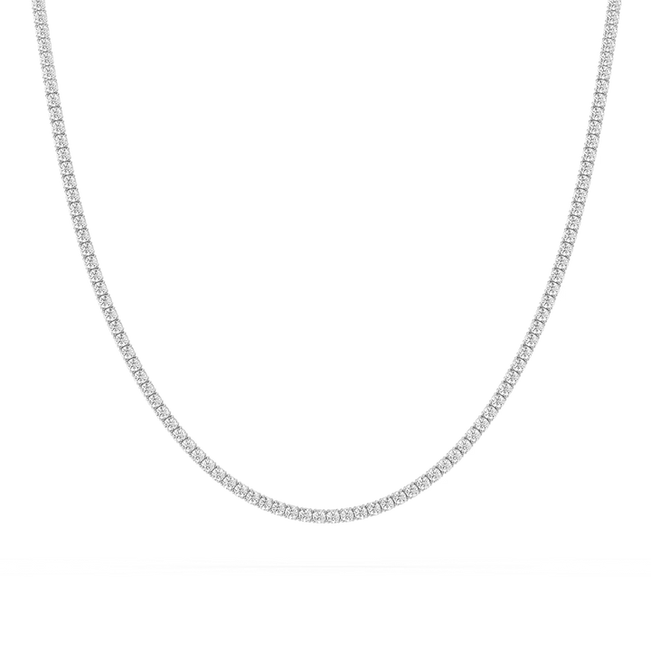 5 ctw Round Lab Grown Diamond Classic Box Tennis Necklace – 14 1/2 inches