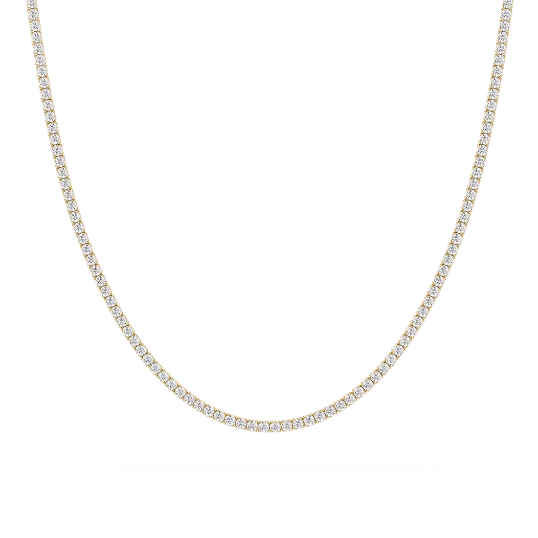 5 ctw Round Lab Grown Diamond Classic Box Tennis Necklace – 14 1/2 inches
