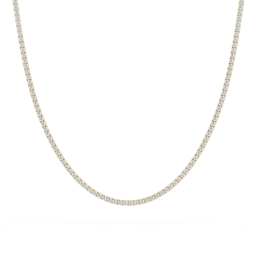 5 ctw Round Lab Grown Diamond Classic Box Tennis Necklace – 14 1/2 inches