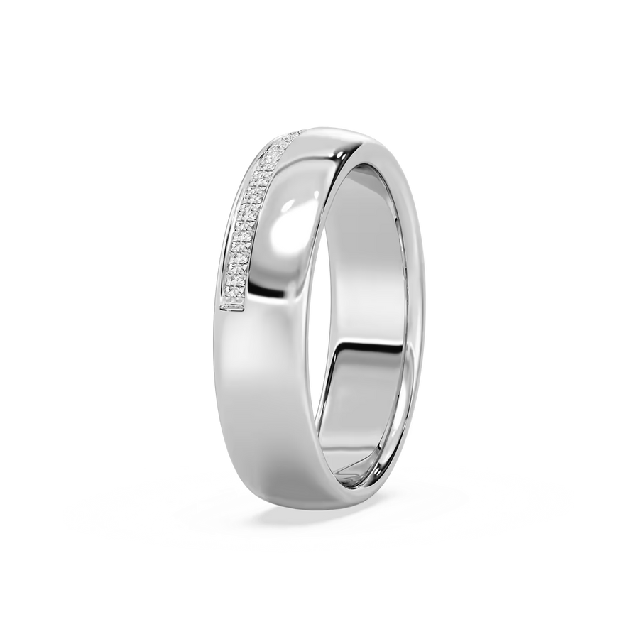 Adam 1/5 ctw Round Lab Grown Diamond 6.25mm Channel Wedding Band