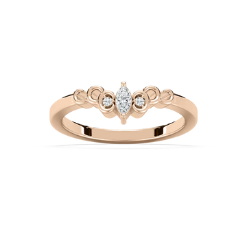 Adelle 1/2 ctw Marquise and Round Lab Grown Diamond Scroll Curved Band