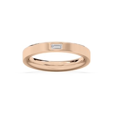 Aimee 1/8 ct Baguette Lab Grown Diamond Burnished Stackable Band