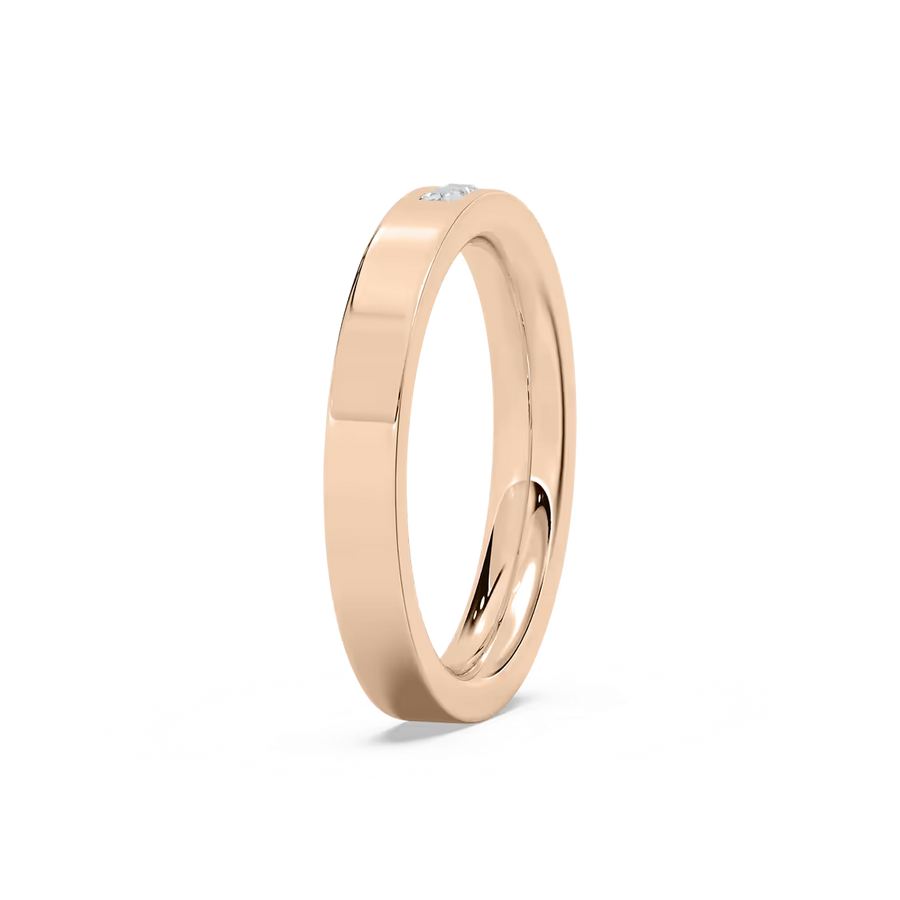 Aimee 1/8 ct Baguette Lab Grown Diamond Burnished Stackable Band