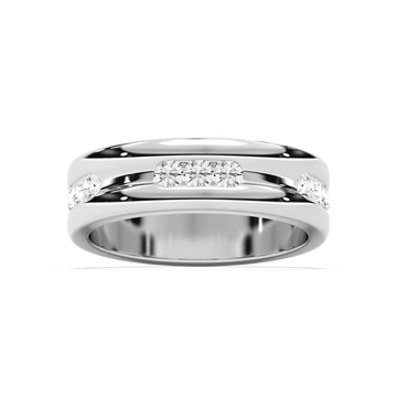 Elliott 5/8 ctw Round Lab Grown Diamond 6.80mm Channel Mens Wedding Band
