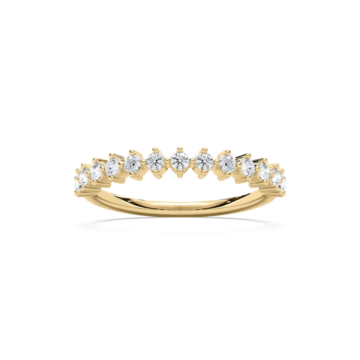 Astrid 2/5 ctw Round Lab Grown Diamond Shared Prong Wedding Band