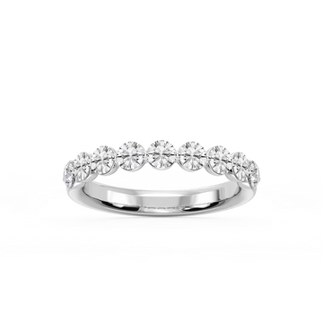 Aurora Round Lab Grown Diamond Single Shared Prong Anniversary Band