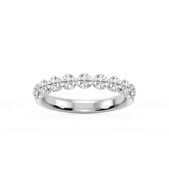 Aurora Round Lab Grown Diamond Single Shared Prong Anniversary Band