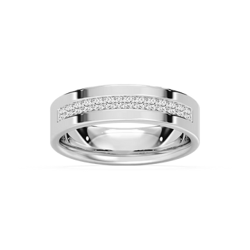 Henry 1/3 ctw Round Lab Grown Diamond Flat Channel Wedding Band