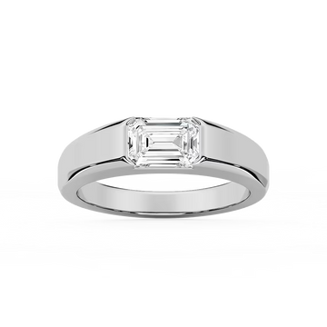 Brayden 2 ct Emerald Lab Grown Diamond 2.90mm East West Set Mens Wedding Band