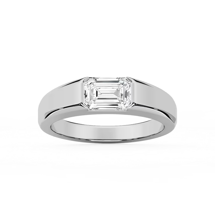 Brayden 2 ct Emerald Lab Grown Diamond 2.90mm East West Set Mens Wedding Band