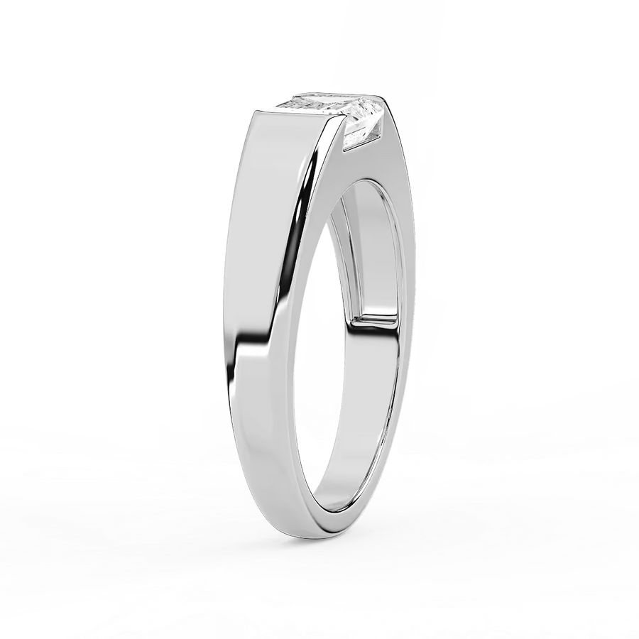 Brayden 2 ct Emerald Lab Grown Diamond 2.90mm East West Set Mens Wedding Band