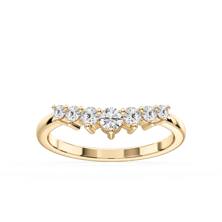 Brynn 1/5 ctw Round Lab Grown Diamond Graduated Curved Band
