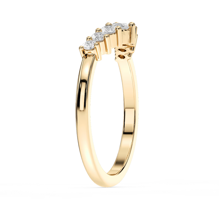 Brynn 1/5 ctw Round Lab Grown Diamond Graduated Curved Band