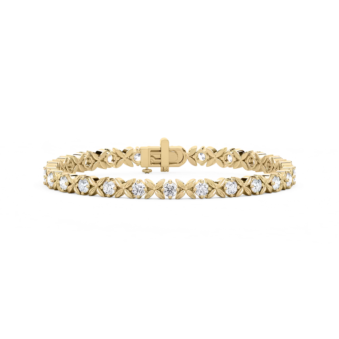 5 ctw Round Lab Grown Diamond Classic XO Bracelet - 7 Inches