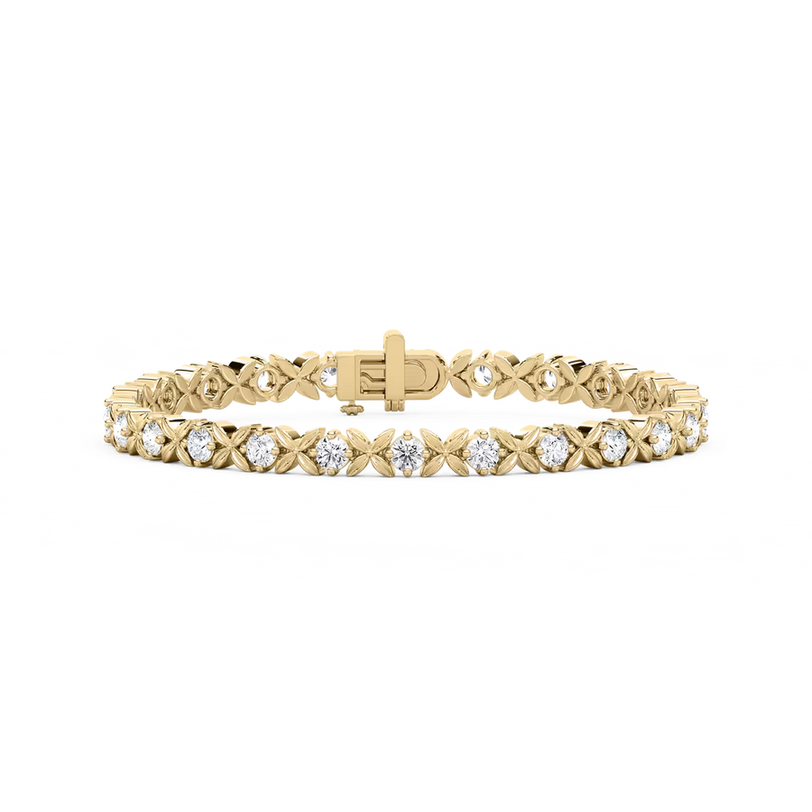 5 ctw Round Lab Grown Diamond Classic XO Bracelet - 7 Inches