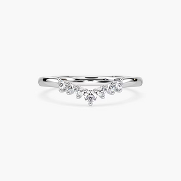 Cordelia 1/5 ctw Round Lab Grown Diamond Graduated Curved Band
