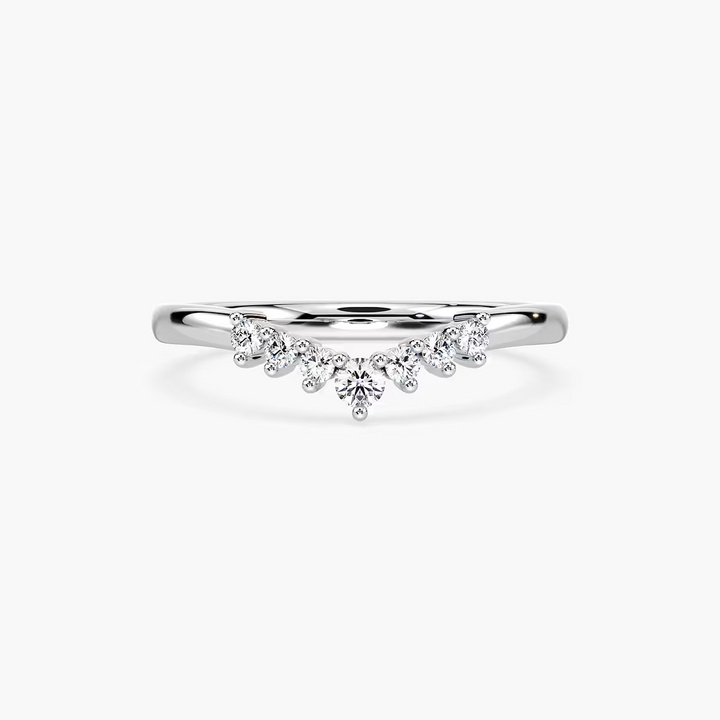 Cordelia 1/5 ctw Round Lab Grown Diamond Graduated Curved Band