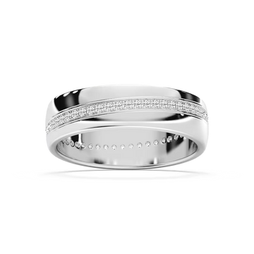 Cooper 2/5 ctw Round Lab Grown Diamond 6.40mm Eternity Mens Wedding Band