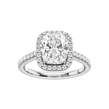 Daniela Antique Elongated Cushion Lab Grown Diamond Halo Engagement Ring