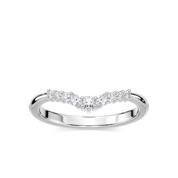 Capri 1/5 ctw Round and Marquise Lab Grown Diamond Chevron Curved Band
