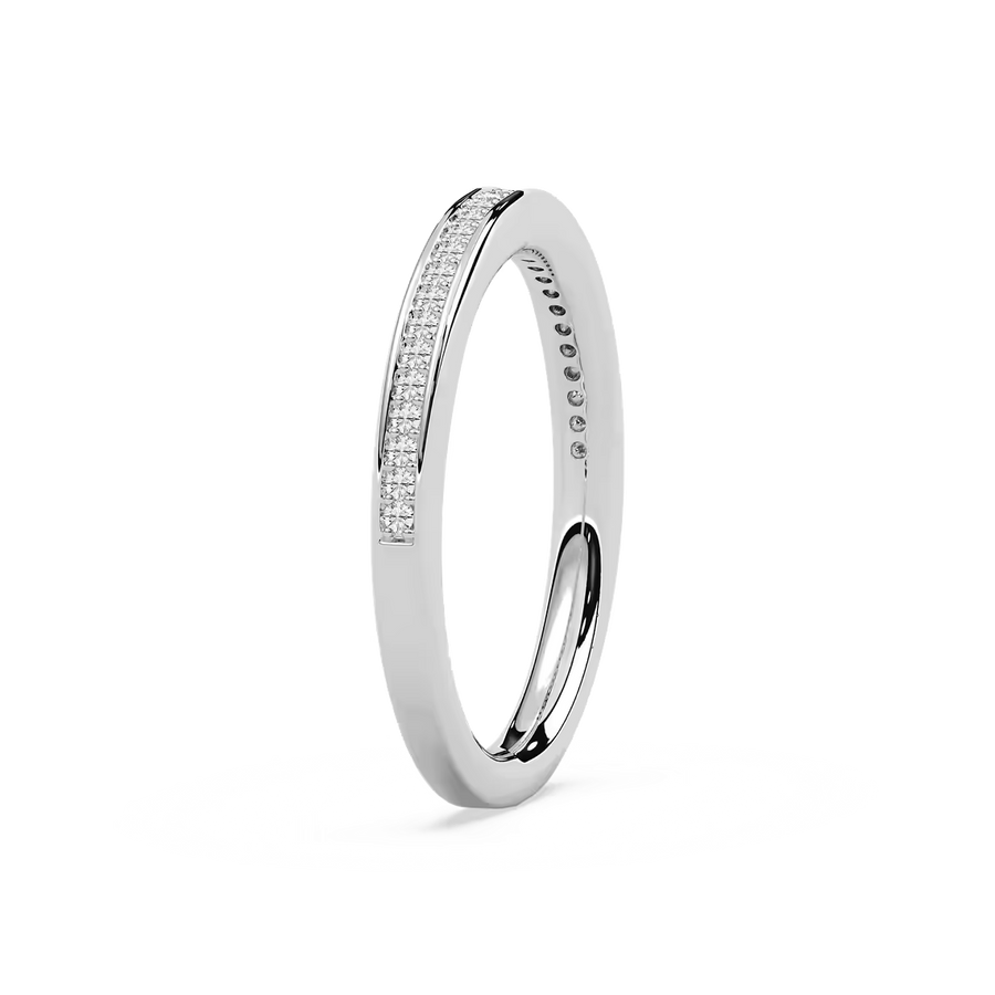 Aislinn 1/8 ctw Round Lab Grown Diamond Channel Set Stackable Band