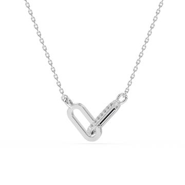 Lab Grown Diamond Accent Interlocking Necklace - 18 Inches