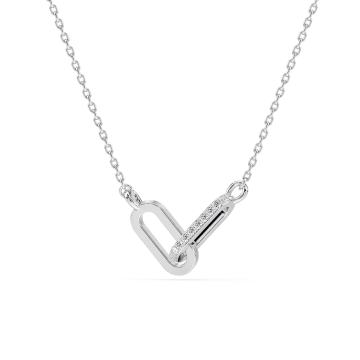 Lab Grown Diamond Accent Interlocking Necklace - 18 Inches