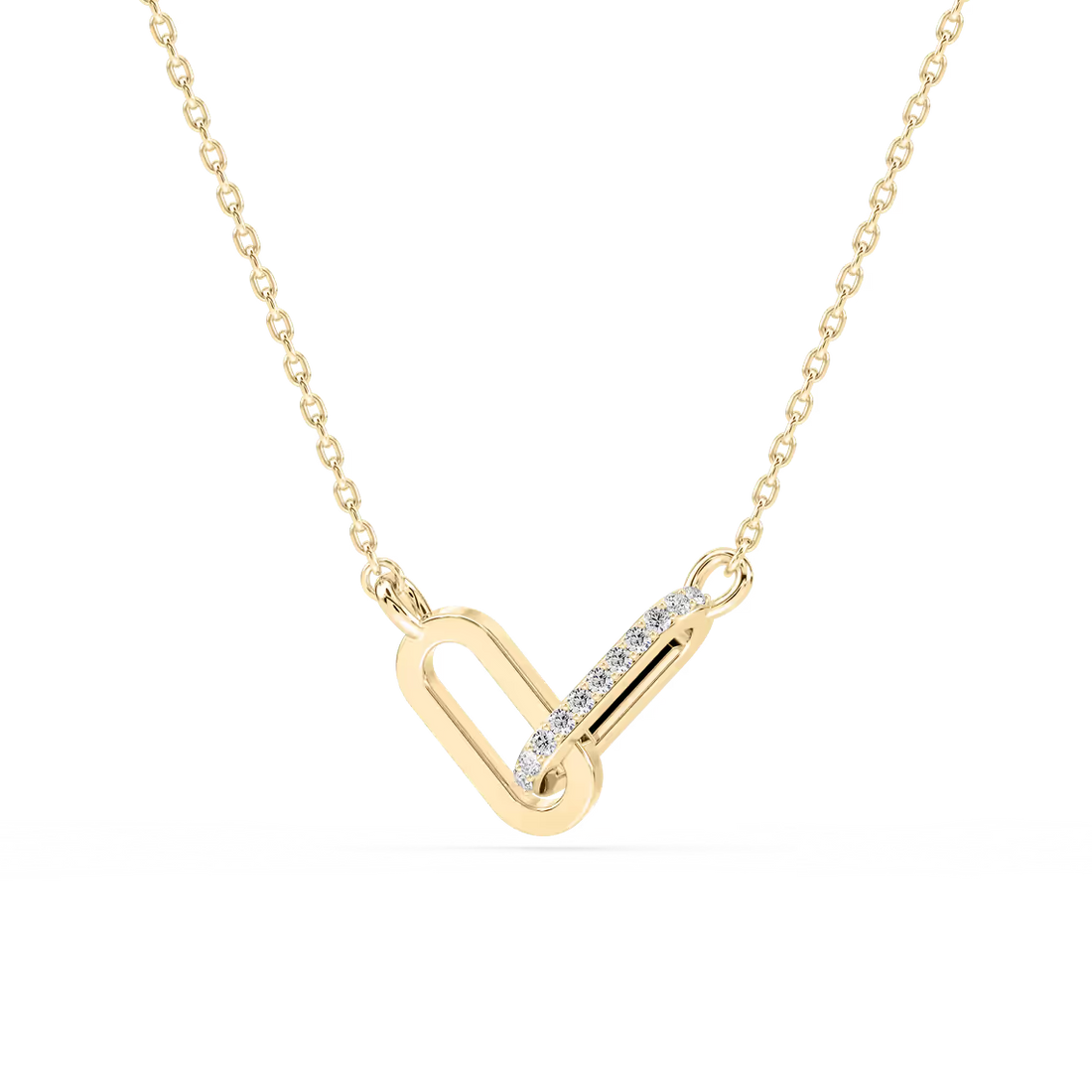 Lab Grown Diamond Accent Interlocking Necklace - 18 Inches