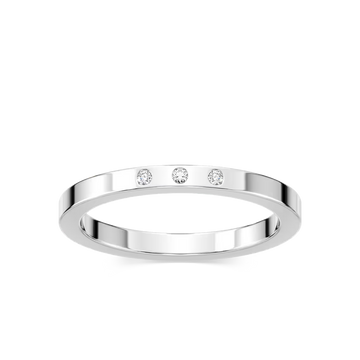 Sage Diamond Accent Round Lab Grown Diamond Burnished Stackable Band