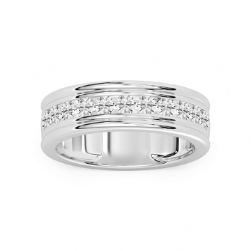 Alexander 1 ctw Round Lab Grown Diamond 7.25mm Channel Mens Wedding Band