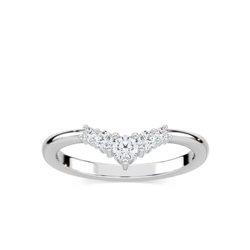 Kennedi 1/4 ctw Round Lab Grown Diamond Graduated Chevron Stackable Band