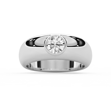 Harry 1 ct Round Lab Grown Diamond 7.75mm Bezel Mens Wedding Band