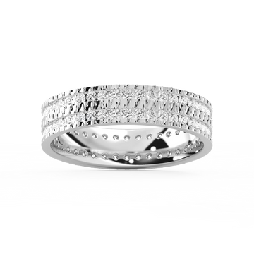 James 1 ctw Round Lab Grown Diamond 5.4mm Double Row Mens Wedding Band