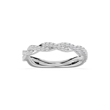 Elise 1/3 ctw Round Lab Grown Diamond Pave Twist Wedding Band