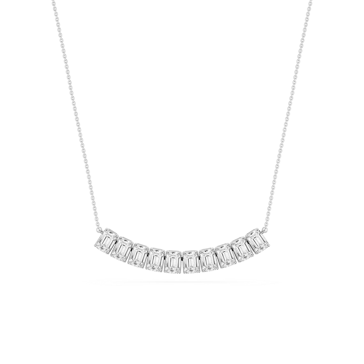 2 ⅝ ctw Emerald Lab Grown Diamond Suspended Station Necklace - 18 Inches