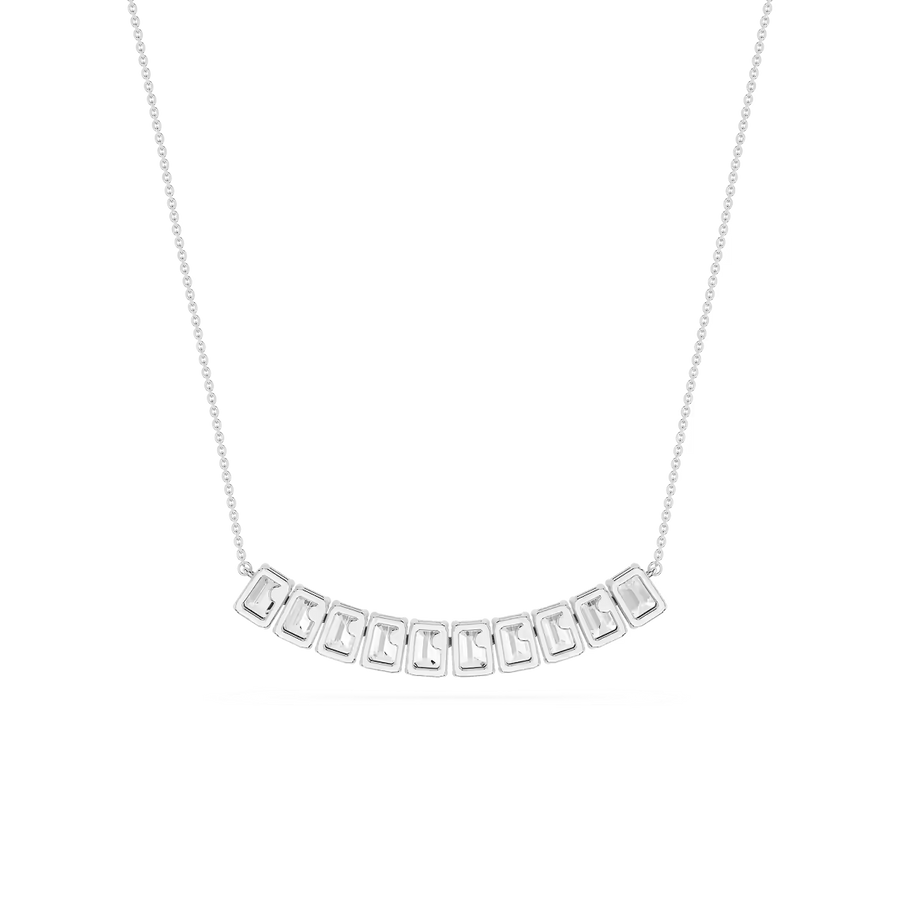 2 ⅝ ctw Emerald Lab Grown Diamond Suspended Station Necklace - 18 Inches