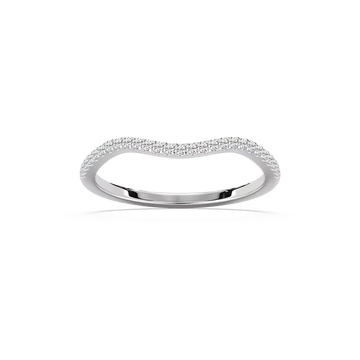Jaylani 1/8 ctw Round Lab Grown Diamond Shared Prong Curved Band