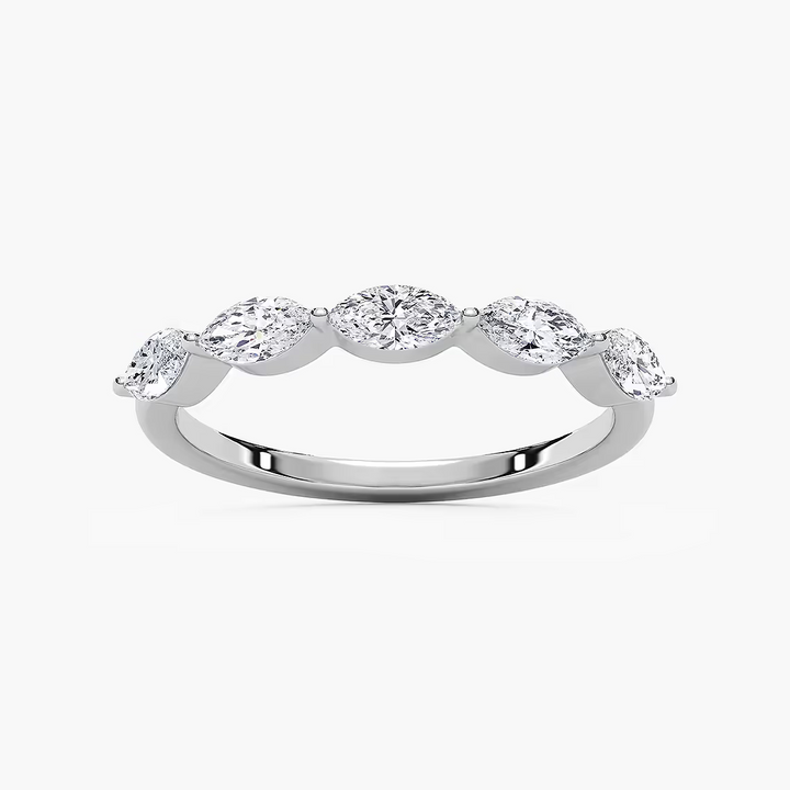 Amir 3/4 ctw Marquise Lab Grown Diamond Shared Prong Wedding Band