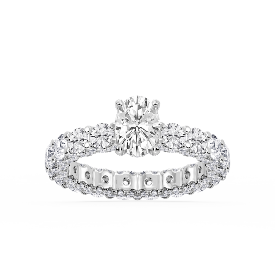 Giselle Oval Engagement Ring Whitegold