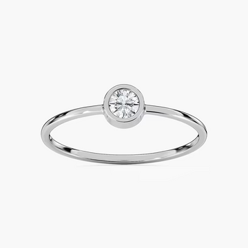 Aaron 1/8 ct Round Lab Grown Diamond Bezel Set Stackable Band