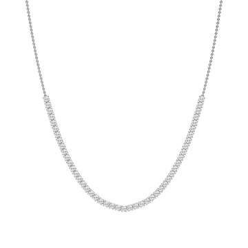 5 ctw Round Lab Grown Diamond Half Tennis Necklace - 18 Inches