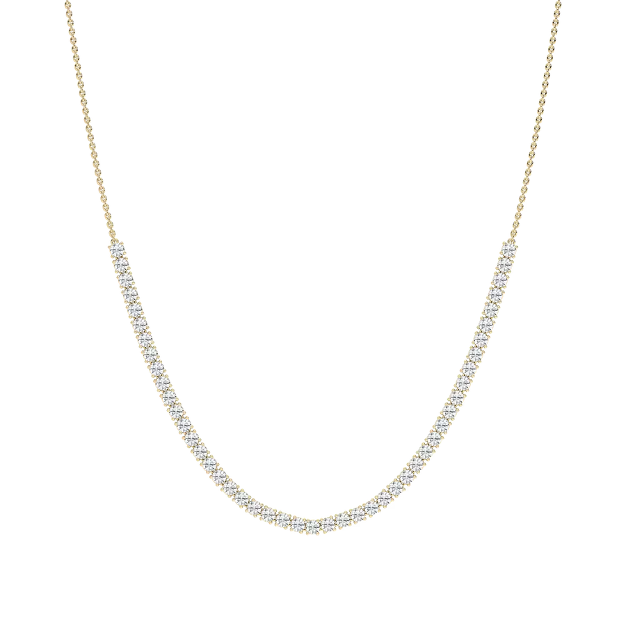 5 ctw Round Lab Grown Diamond Half Tennis Necklace - 18 Inches